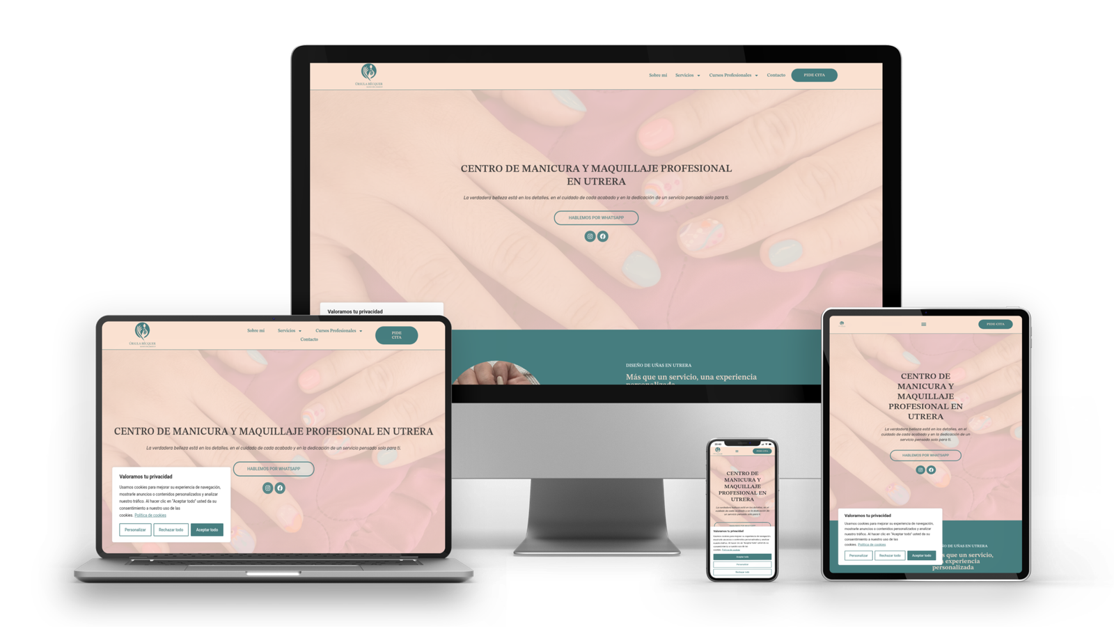 Diseño web y branding para centro de manicura