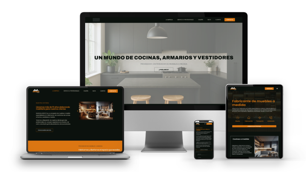 Diseño Web para ARVECO Mobiliario