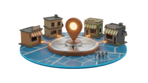 Imagen generar con IA ilustrativa de SEO local para empresas pequeñas