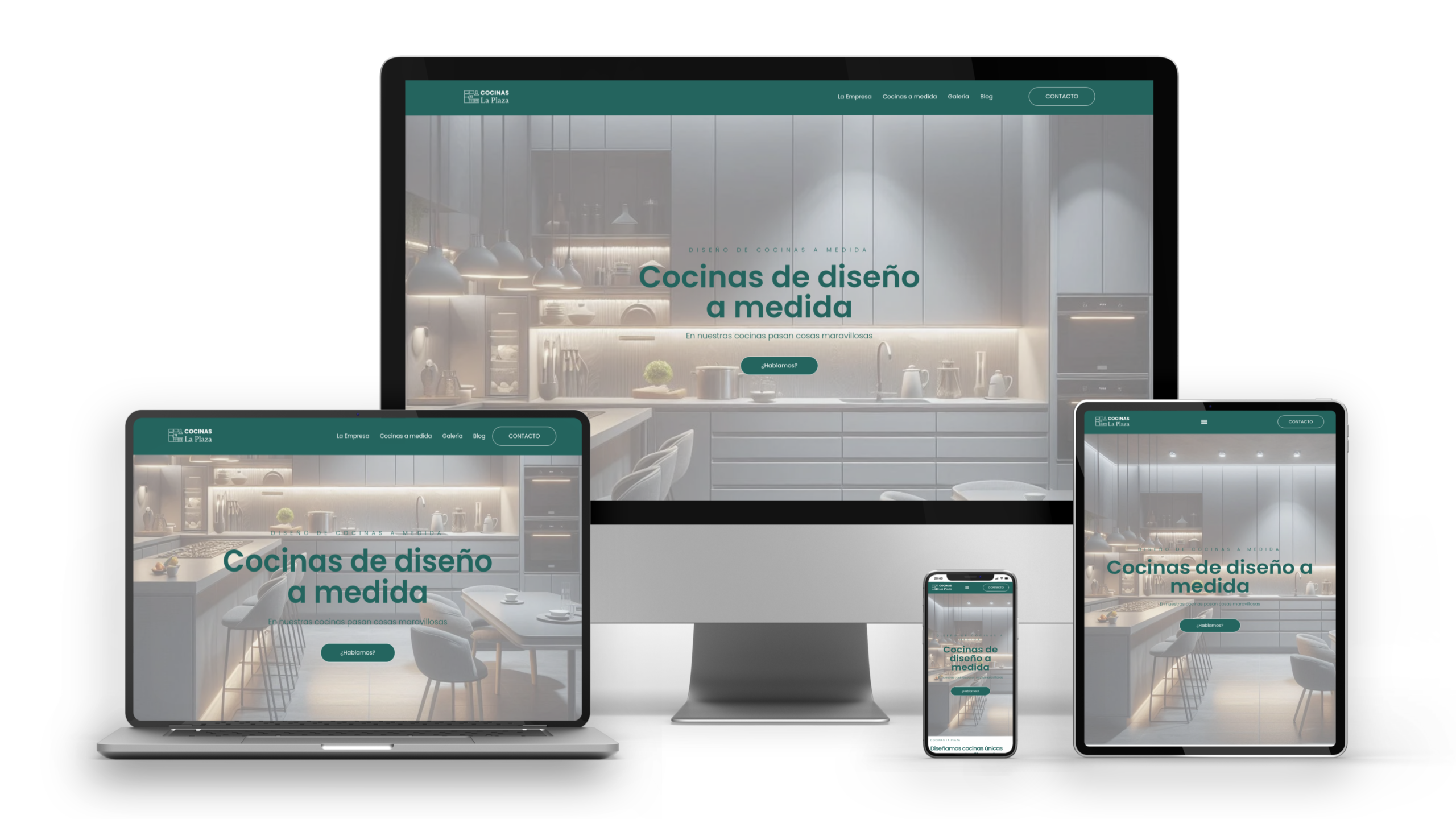 Diseño web y estrategia digital desarrollados para Cocinas la Plaza tienda de cocinas