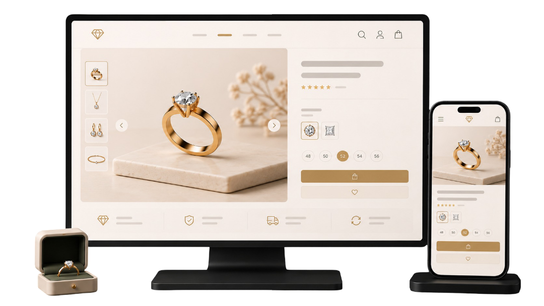 Tienda online para joyerías y marcas de joyería.